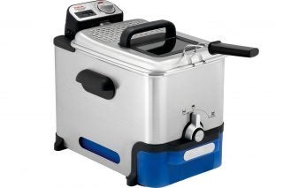 Tefal FR804 OleoClean Pro deep fryer on white background.